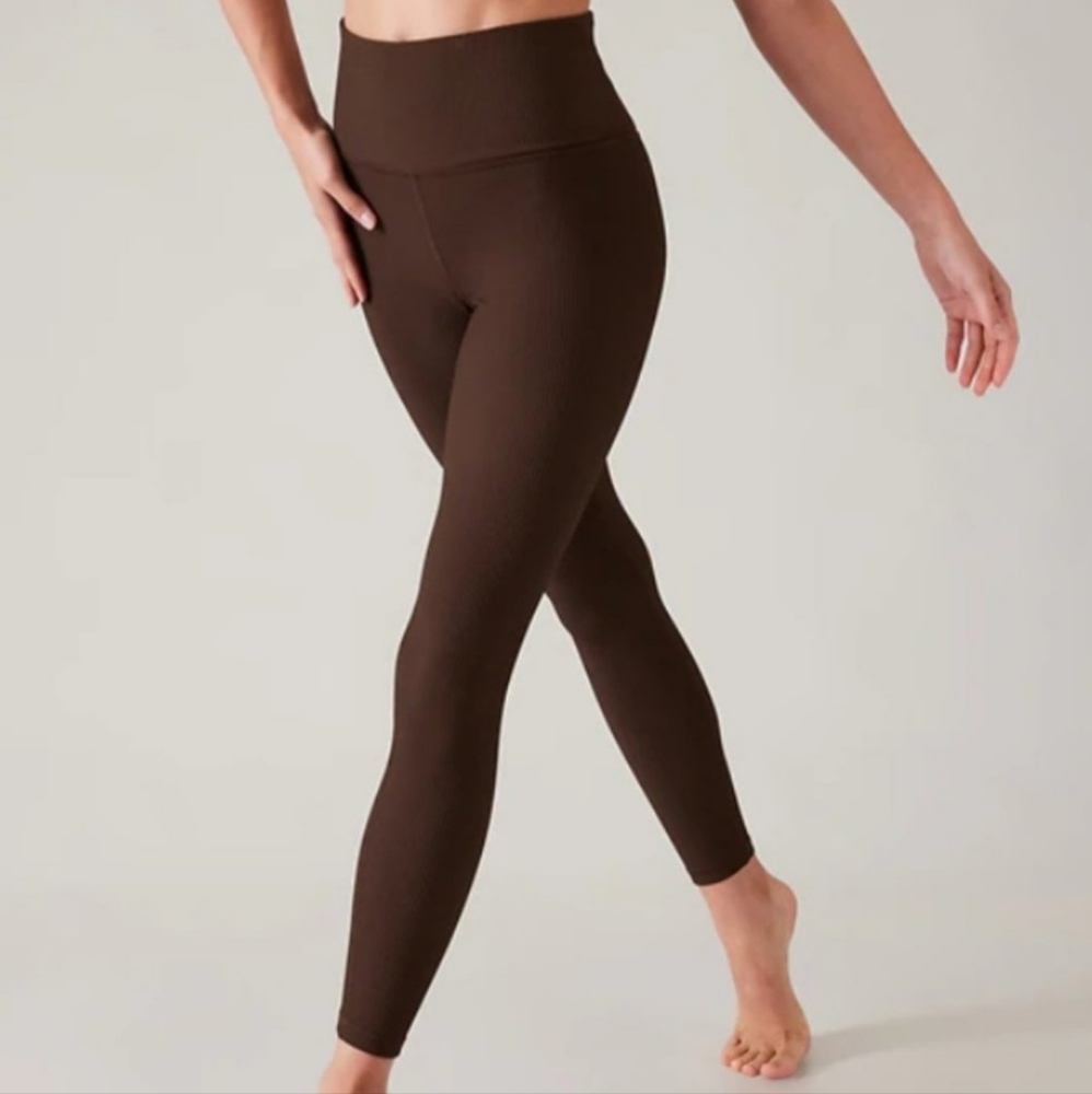 Athleta Elation ribbed tight in brown. Size S. #631867 - Picture 5 of 5